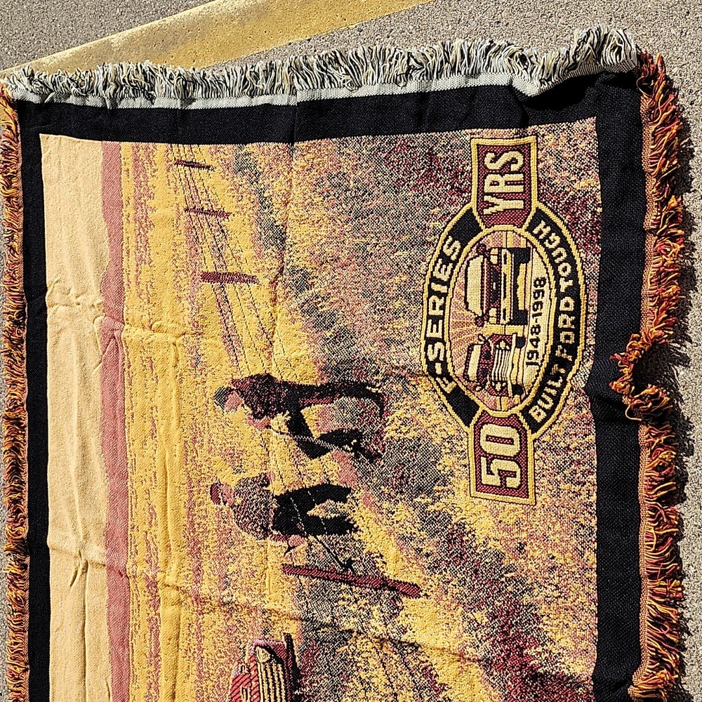 Ford F Series 50 Years Commerative Throw Blanket or Tapestry 1948-1998. - Picture 5 of 9
